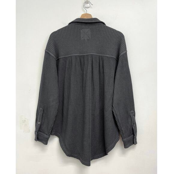 NWT Aerie Anytime Fave Waffle Shirt Oversized Lightweight Layering Shacket XXS - Picture 2 of 11
